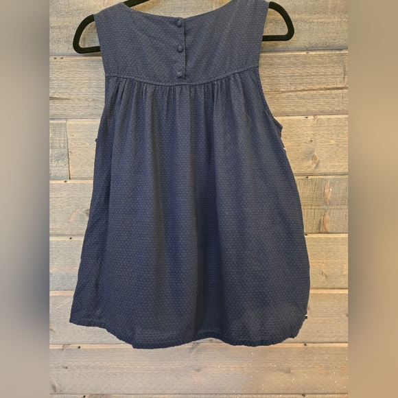 Lucky Brand Navy Embroidered Tank Medium - Picture 8 of 9